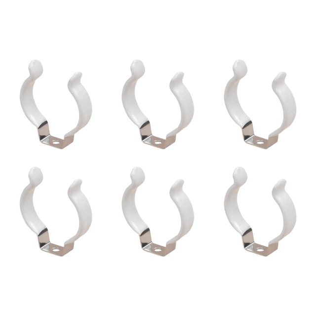 6 piezas de soporte de clip T12, soporte de lámpara, soporte de tubo fluorescente LED, accesorios de montaje de repuesto para celebraciones y fiestas acero y PVC