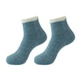 thumbnail image 3 of Fgnfyis Womens Thick Thermal Sleep Snow Floor Socks Mid Tube Socks Home Plus Thermal Socks Cozy Fuzzy Warm Slipper Socks Blue One Size, 3 of 3