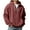 Brick Red, variant on Full Zip Hooded Sweatshirt for Men – Lightweight Casual Long Sleeve Athletic Jacket with Front Pockets, Comfortable Texture Pullover for Outdoor Wear & Workouts