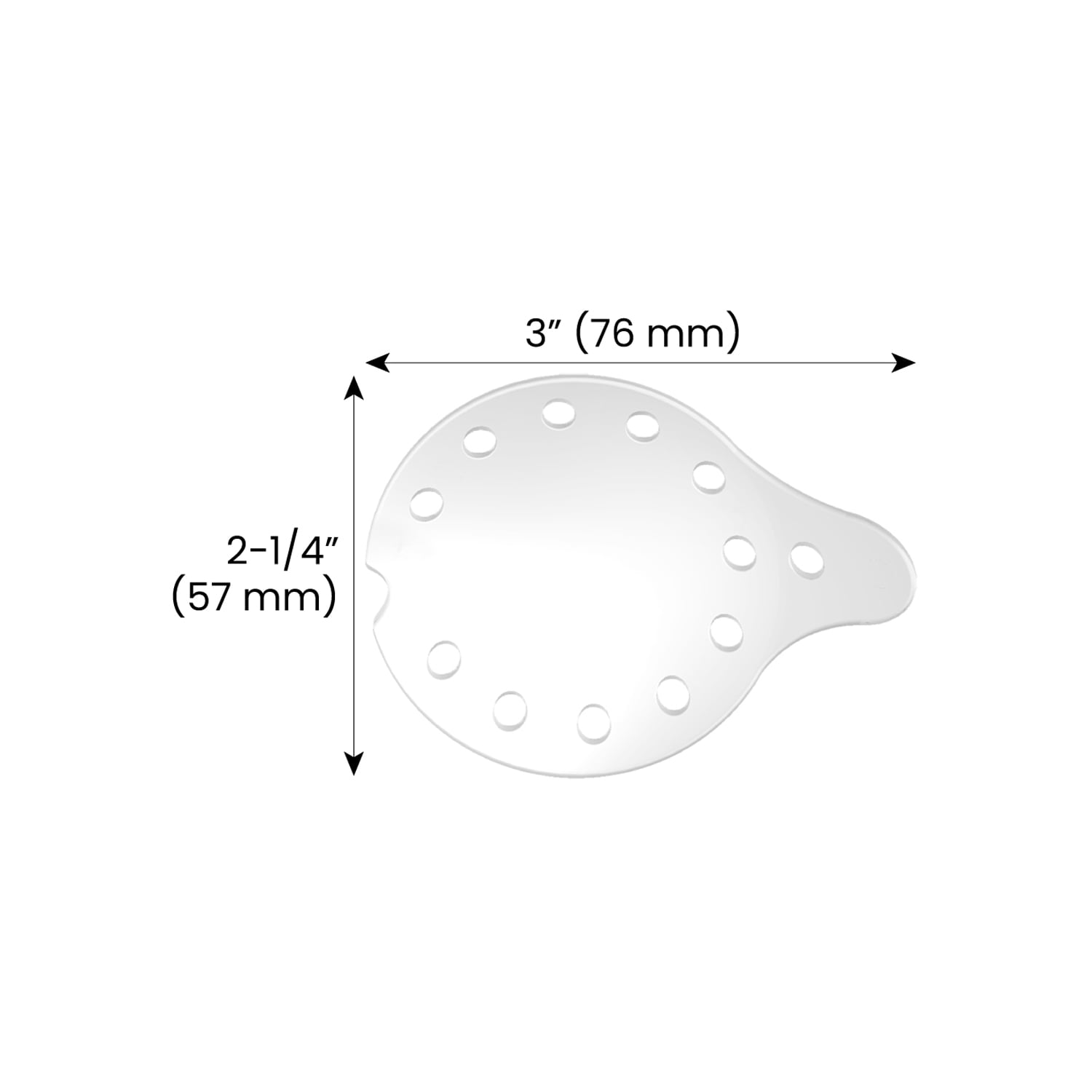 Optego Clear, Vented Polycarbonate Eye Shields, Universal Left or Right Eye, 2/Pk