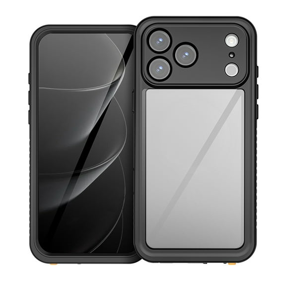 TECH CIRCLE Compatible with iPhone 17 Pro Max PC TPU Hybrid Case Waterproof, Dustproof Built-in Screen & Camera Protector IP68 Underwater Full Body 16FT Military Dropproof Heavy Duty Shockproof,Black
