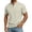 Beige, variant on Men Solid Color T Shirts Linen Henley Summer Athletic Shirt Comfy Regular Fit Holiday Button Down Blouse Yellow L