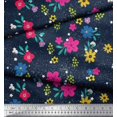 thumbnail image 2 of Soimoi polyester Crepe Fabric Artistic Flower Printed Fabric 1 Yard 52 Inch Wide, 2 of 3