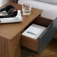 thumbnail image 6 of Modway Dylan Modern MDF Wood and Rubberwood Nightstand in Walnut/Gray, 6 of 7