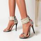 thumbnail image 1 of Sandalias romanas de tacón alto con combinación de tiras y punta abierta con estampado de leopardo sexy para mujer Wmkox8yii  hfjk2927, 1 of 4