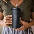 thumbnail image 4 of Cancer 17oz Insulated Tumbler with Lid & Stainless Steel Straw – Double Wall 304 Stainless Steel, BPA-Free, Leak-Proof Travel Cup for Coffee, Tea, Juice, Constellation, 4 of 6