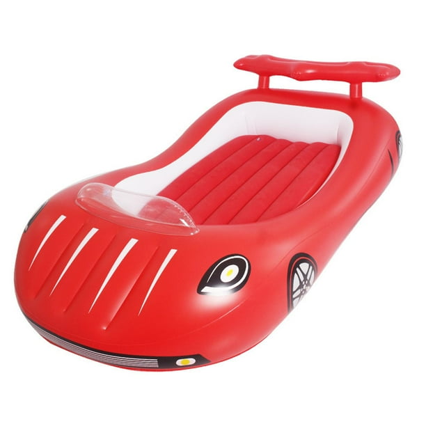 Cama inflable para niños pequeños, colchón de aire, cama de viaje inflable para el hogar Rojo