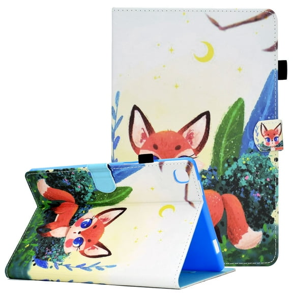 Allyetch Galaxy Tab A7 10.4 2020 Case for SM-T500/SM-T505/SM-T507, Stand PU Leather Shockproof Wallet Case with Pencil Slot/Auto Wake Sleep/Magnetic Closure Cover for Samsung Tab A7 2020, Cute Fox