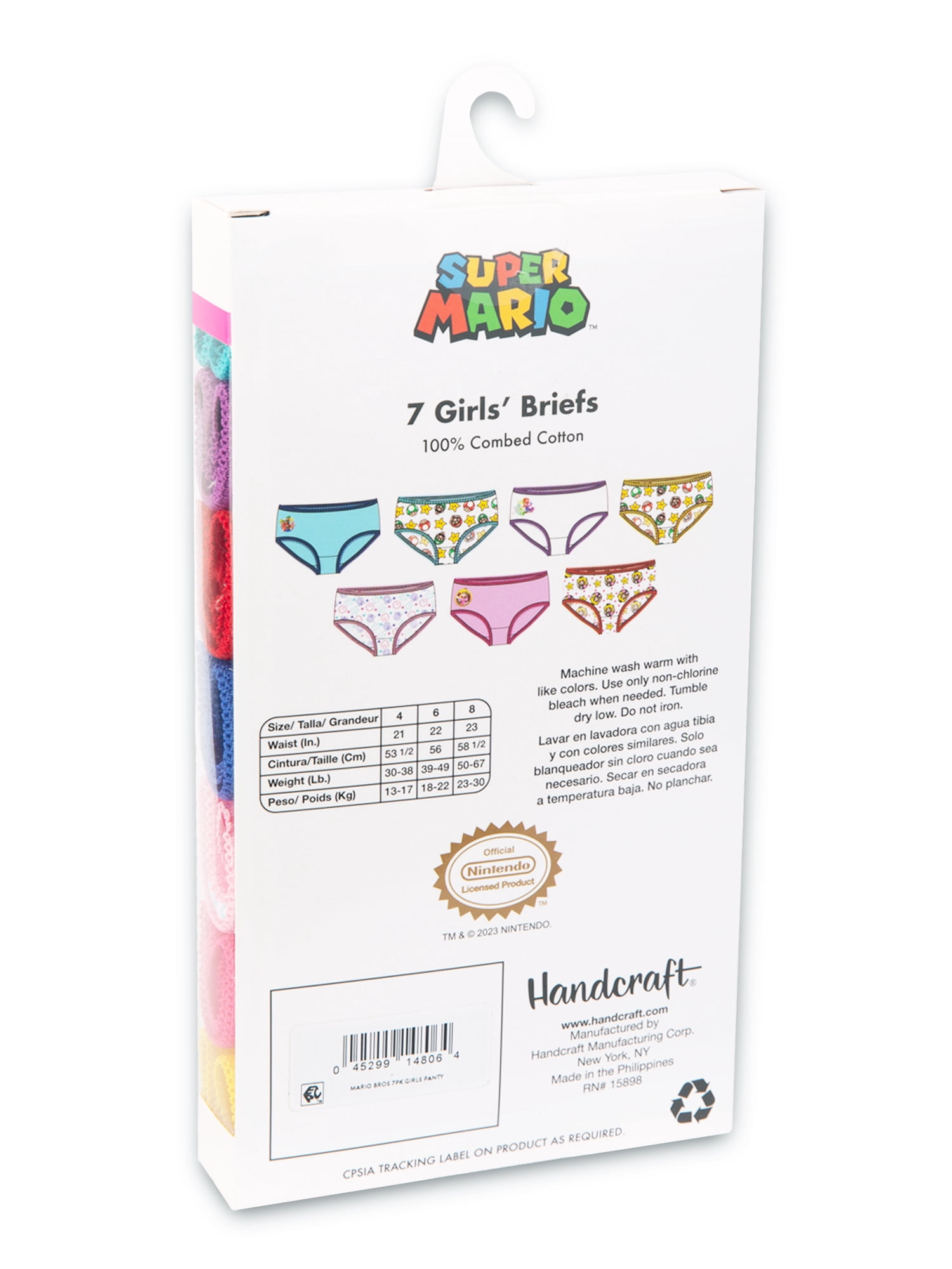 G MARIO GIRLS 7 PACK CHARACTER UNDERWEAR