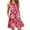 Red, variant on IROINNID Women's Sleeveless Shift Dress Round Neckline Summer Camisole Suspenders Pullover Dress Strapless Print Dress