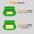 thumbnail image 3 of UYGDUY-Butter Dishes with Lid for Countertop Refrigerator, Plastic Butter Dish Clear Flip Top Lid Butter Container with Spreader, Non-Slip Bottom Butter Holder Keeper (Green), 3 of 4