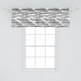 thumbnail image 2 of Ambesonne Abstract Window Valance, Grunge Theme Tire Tracks, 42" x 18", White and Charcoal Grey, 2 of 3