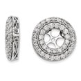 thumbnail image 1 of 14k White Gold Diamond Earring Jackets XJ64A, 1 of 2