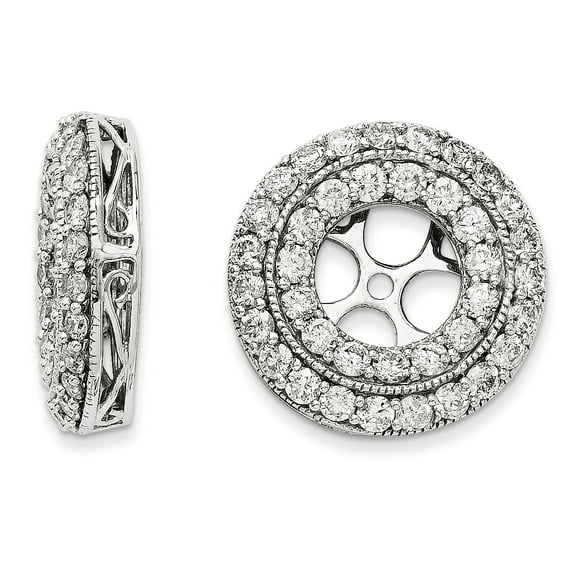 14k White Gold Diamond Earring Jackets XJ64A