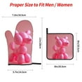 thumbnail image 2 of Sikiie Pink Balloon Puppy Art Oven Mitts and Pot Holders, Silicone Oven Gloves, Heat Resistant Oven Mitts 4Pcs Set, 2 of 6