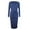 Navy, variant on Zedker Long Sleeve Dress for Women Loose Crew Neck Empire Waist Tunic Long Dress, Plus Size White L