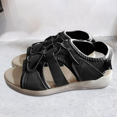 

〖Jisuan〗Cushionaire Sandals Women Sandals Wedge Comfortable Low-Top Bottom Beach Toe Ladies Soft Round Shoes Women S Sandals