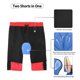 thumbnail image 2 of TOMSHOO Men 3D Padded Mountain Bike Cycle Shorts Breathable Loose-Fit Outdoor Sports MTB Cycle Running Shorts, 2 of 5