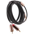 thumbnail image 3 of Jack 3.5mm to 2 RCA Audio Cable AUX Splitter 3.5mm Stereo Male to Male RCA Adapter 2 Speaker Cable 1, 3 of 5