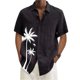 thumbnail image 2 of Designer Spring Summer Men's Casual Cotton Solid Color Short Sleeve Shirts Loose Shirts M, 2 of 5