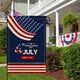 thumbnail image 1 of Independence Day Garden Flag Linen Garden Flag Border Outdoor Patio Decorative Flags Holiday Celebration Hanging Flag, 1 of 5