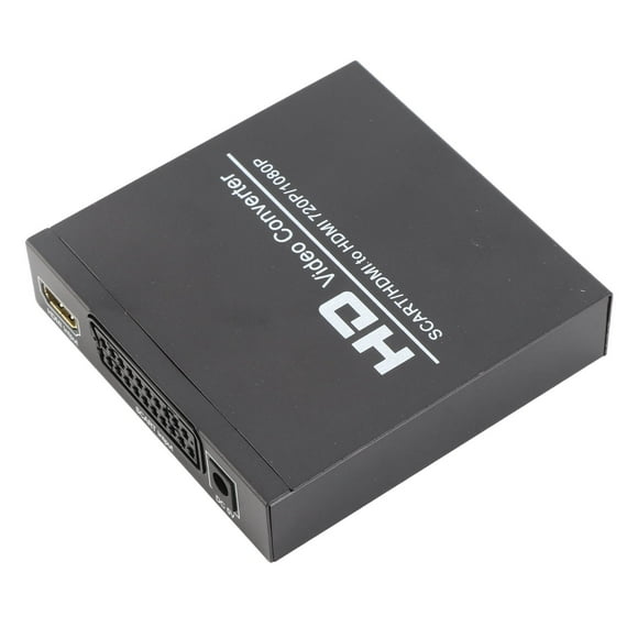 SCART/HD A HD Video Converter Soporte 720p/1080p Switch Pal/NTSC Switch SCART HD Entrada HD 3.5 mm Audio Salida Coaxial Eu Enchufe