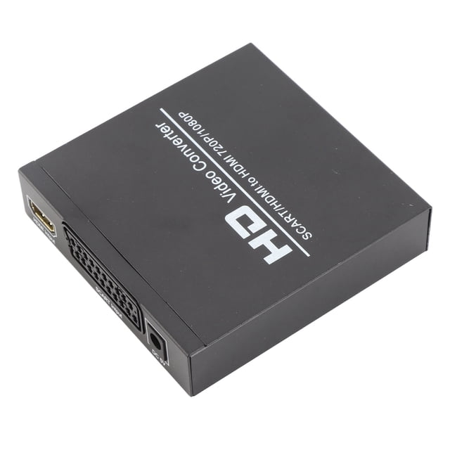 SCART/HD A HD Video Converter Soporte 720p/1080p Switch Pal/NTSC Switch SCART HD Entrada HD 3.5 mm Audio Salida Coaxial Eu Enchufe