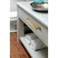 thumbnail image 4 of Goo-Ki 5" Hole Centers Champagne Bronze Cabinet Drawer Pulls with Backplate Spacer, 4 Pack Bar Pull Handles Zinc Alloy Kitchen Hardware for Cupboard, 4 of 6