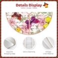 thumbnail image 4 of Daiia Butterflies and Vintage Drawing Merry Christmas Tree Skirt , Xmas Large Lace-up Tree Skirt, Santa Snowflakes Rustic Home Decorations New Year Party Farmhouse Decor-48", 4 of 7