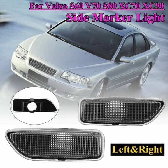 2pcs Left & Right Side Marker Light Turn Signal For Volvo S60 S80 V70 XC70 XC90