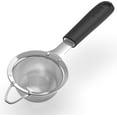 thumbnail image 1 of U-Taste Small Fine Mesh Strainer: 18/8 Stainless Steel 3.35in 30 Mesh Kitchen Food Sieve with Sturdy Riveted Silicone Handle, Heavy Duty Deep Handheld Metal Colander for Tea, Juice (Black), 1 of 9