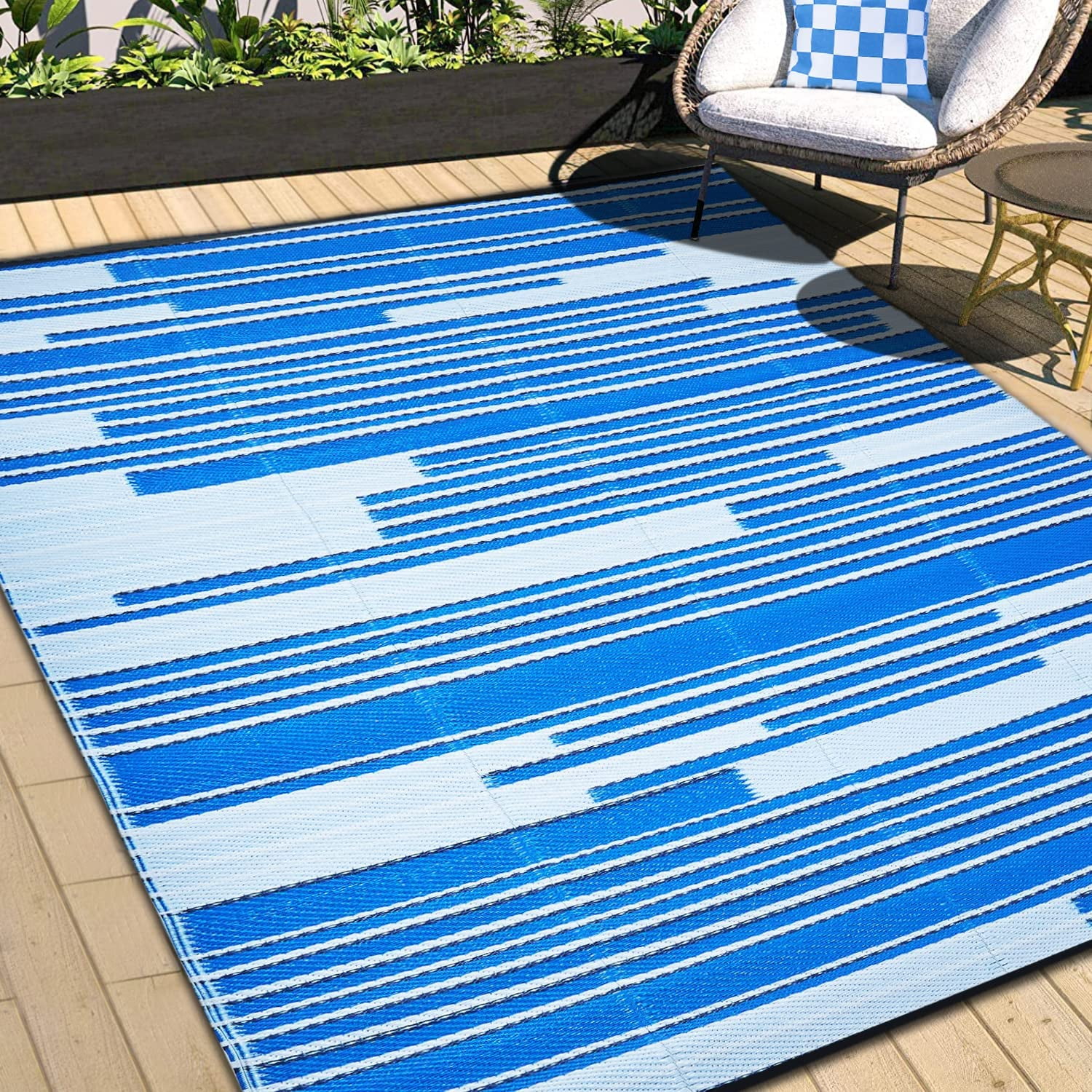 Reversible Mats Outdoor Rugs Plastic Straw Rug Indoor Area Rug