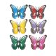 thumbnail image 4 of Decoración de pared con forma de mariposa de metal, escultura de pared, accesorios decorativos coleccionables. 6 piezas, 4 of 9