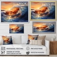 thumbnail image 4 of Designart "Sunrise Hues Blue and Orange Waves III" Coastal Framed Wall Art - Coastal Blue Coastal Waves Entryway Framed Wall Art Print, 4 of 6