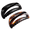 Both (1 Tortoise Shell + 1 Black), variant on Parcelona French Thin Arch Cutout Medium 3" Hair Claw Clips for Women Set of 2 (Both(1TortoiseShell 1Black))