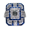 thumbnail image 2 of Clearance under $5 Antique Art Deco 925 Sterling Silver Sapphire Diamond Ring Sz 10, 2 of 3