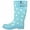 Blue, variant on Women's Tall Waterproof Rubber Rain Boots for Garden, Size 9, Red Flowers