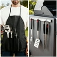 thumbnail image 6 of AGCAN BBQ Grilling Tools Set, Heavy Duty Premium Stainless Steel Spatula, Fork & Tongs, Barbecue Utensils Tool Kit Gift for Dad Men Grilling Lover Outdoor, 6 of 8