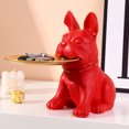 thumbnail image 4 of Decoración De Almacenamiento Figuritas de arte Bulldog con decoración de caja de almacenamiento de resina de palé para oficina (rojo) Likrtyny Libre de BPA, 4 of 7