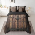 thumbnail image 2 of Homewish Old Barn Door 7-Piece Queen Bedding Set - Rustic Lodge Cabin, 2 of 8