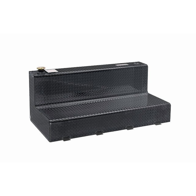 Dee Zee Réservoir de Transfert de Liquide DZ92747B Capacité de 92 Gallons; en Forme de L; Aluminium à Motif Diamant Noir; avec Bouchon de Verrouillage