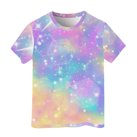 Toddler Girl Shirts 4t 3D Graphic T Shirt Short Sleeve T-Shirt Active Crew Neck Tee Shirt T-Shirts To Big Kid 110ï¼3-4 Yearsï¼