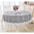 thumbnail image 1 of Round Vinyl Lace Tablecloth Waterproof Pvc Plastic Tablecloth-week, 1 of 1