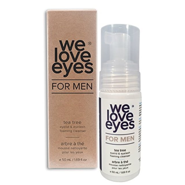 all natural tea tree eyelid foaming cleanser/wash for men we love