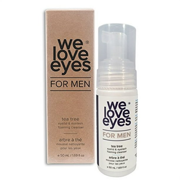 all natural tea tree eyelid foaming cleanser/wash for men we love eyes relief for
