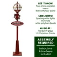 thumbnail image 3 of Fraser Hill Farm Let It Snow Series 69-In. Snow Globe Lamp Post in Red with Santa Scene, 2 Signs, Cascading Snow, and Christmas Carols, 3 of 9