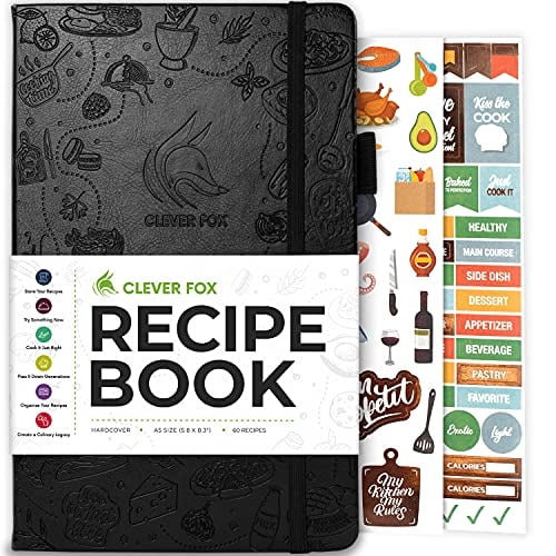 Libro de Recetas Clever Fox Organizador de Notas Negro