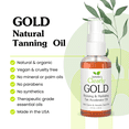 thumbnail image 2 of Isabella's Clearly GOLD, Natural Indoor and Outdoor Tanning Oil with Bronzer | Moisturizing Sun Tan Accelerator for a Healthy Bronze Glow with Carrot Seed Oil | Made in USA, 2 of 7