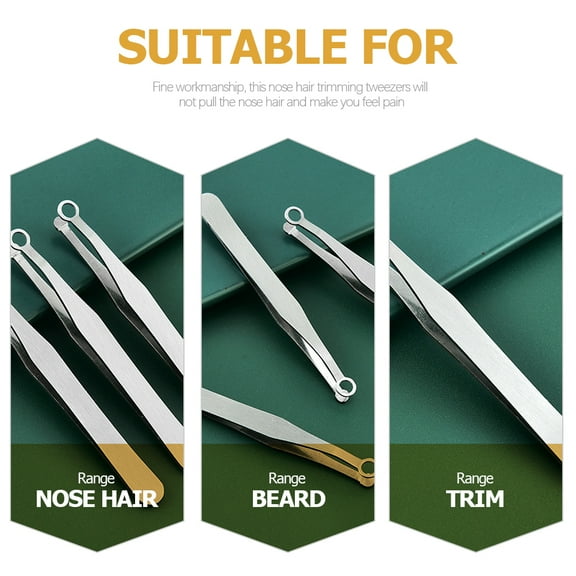 Clispeed Nasal Hair Tweezer Blue Practical Nose Hair Trimmer 1Set 3.85X0.39X0.20in