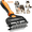 Orange, variant on Charefin 3-in-1 Pet Grooming Brush, Dematting and Deshedding Tool for Dogs and Cats, Long and Short Hair, Orange